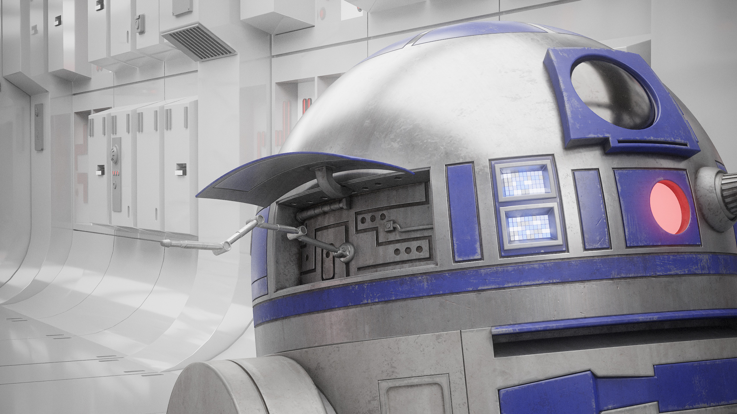 R2D2 WITH ALL INTERNAL MECHANISMS Star Wars r2d2 3D model_10