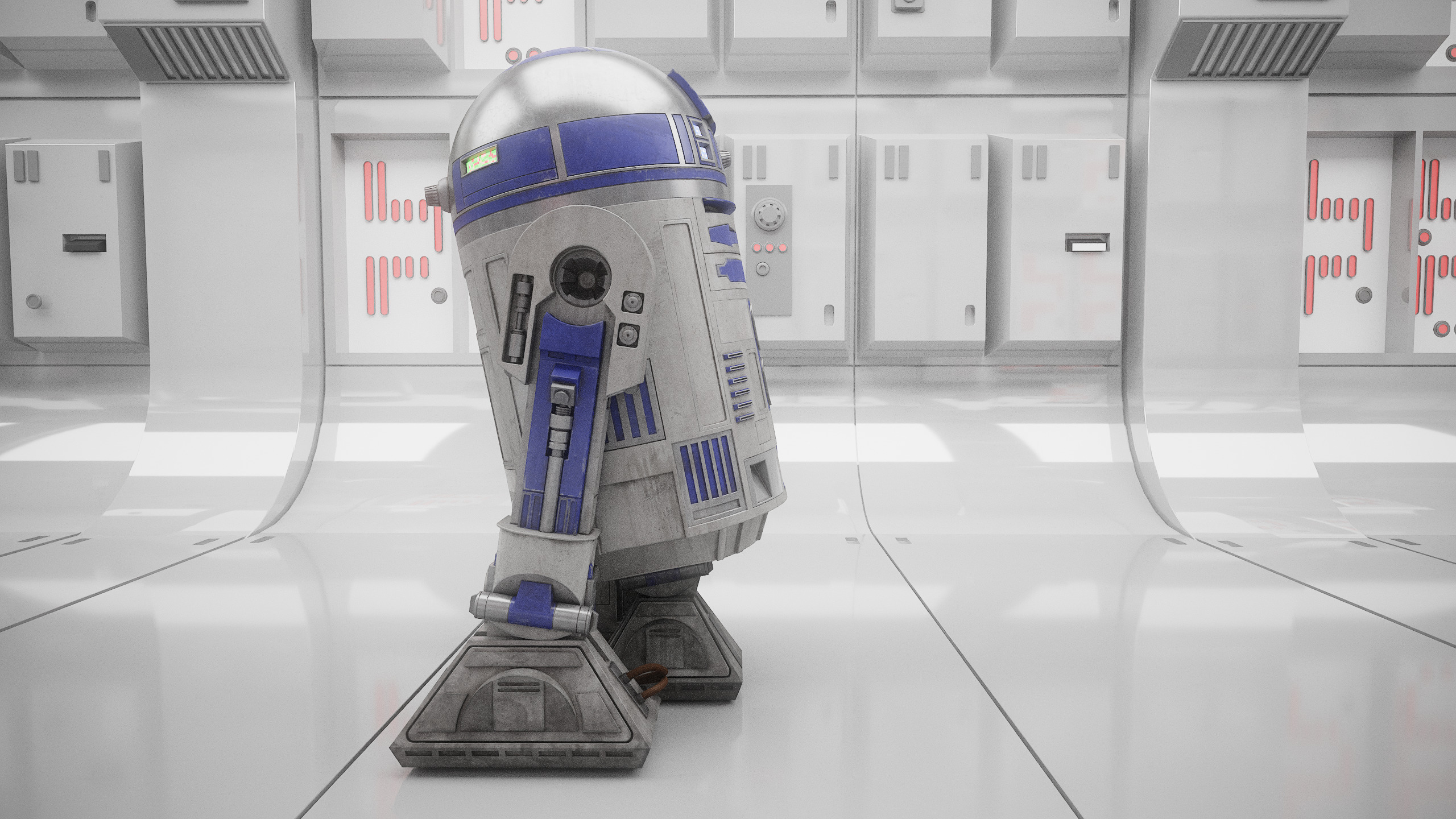 R2D2 WITH ALL INTERNAL MECHANISMS Star Wars r2d2 3D model_7