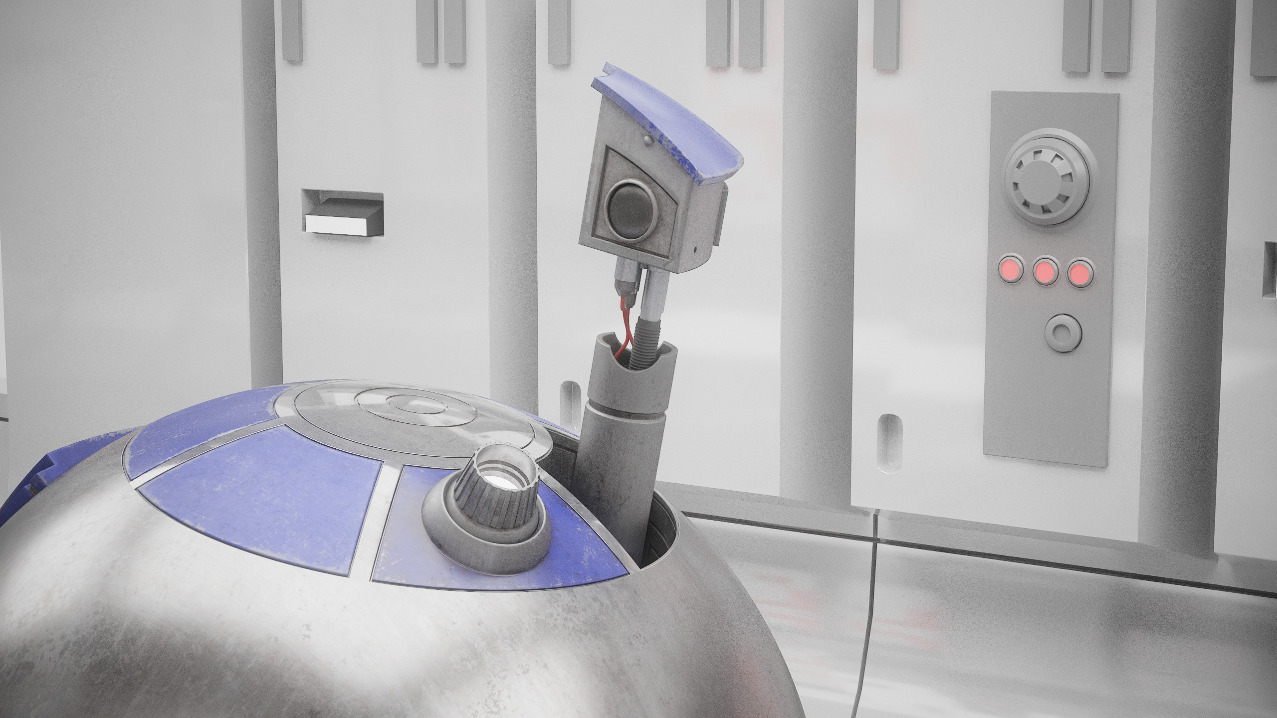 R2D2 WITH ALL INTERNAL MECHANISMS Star Wars r2d2 3D model_14