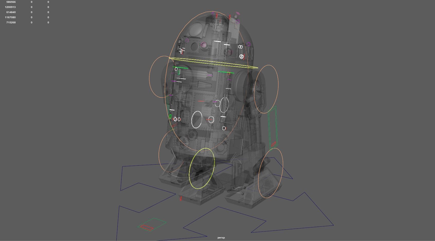 R2D2 WITH ALL INTERNAL MECHANISMS Star Wars r2d2 3D model_54