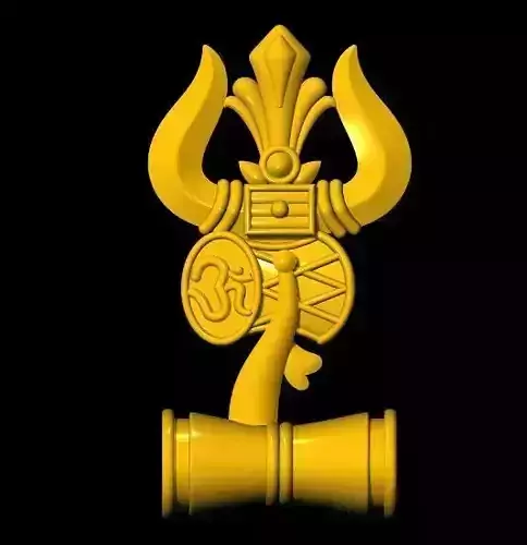 trishul pendant 3dm file