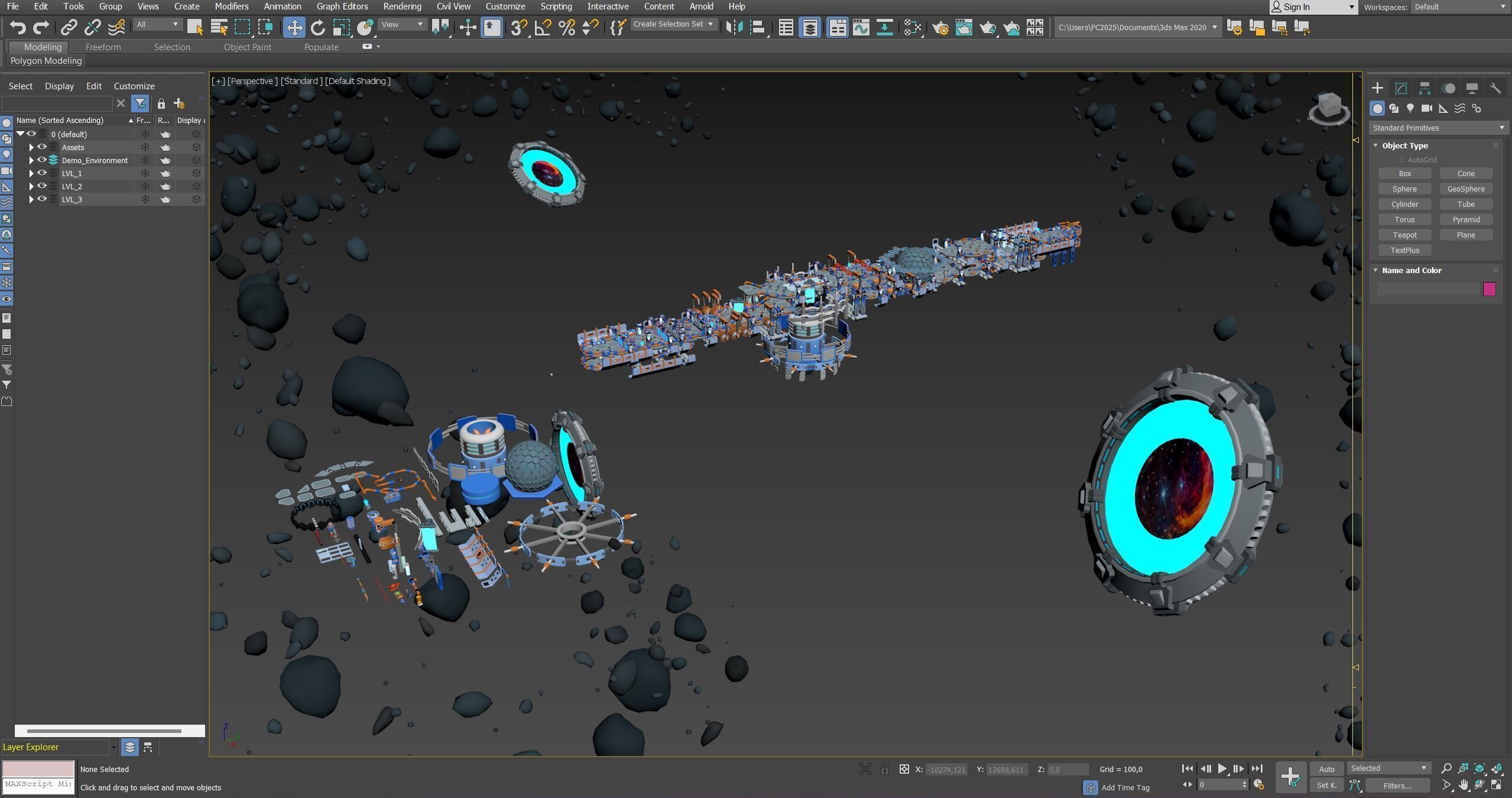 Platformer 14 Sci-Fi Low-poly 3D model_40