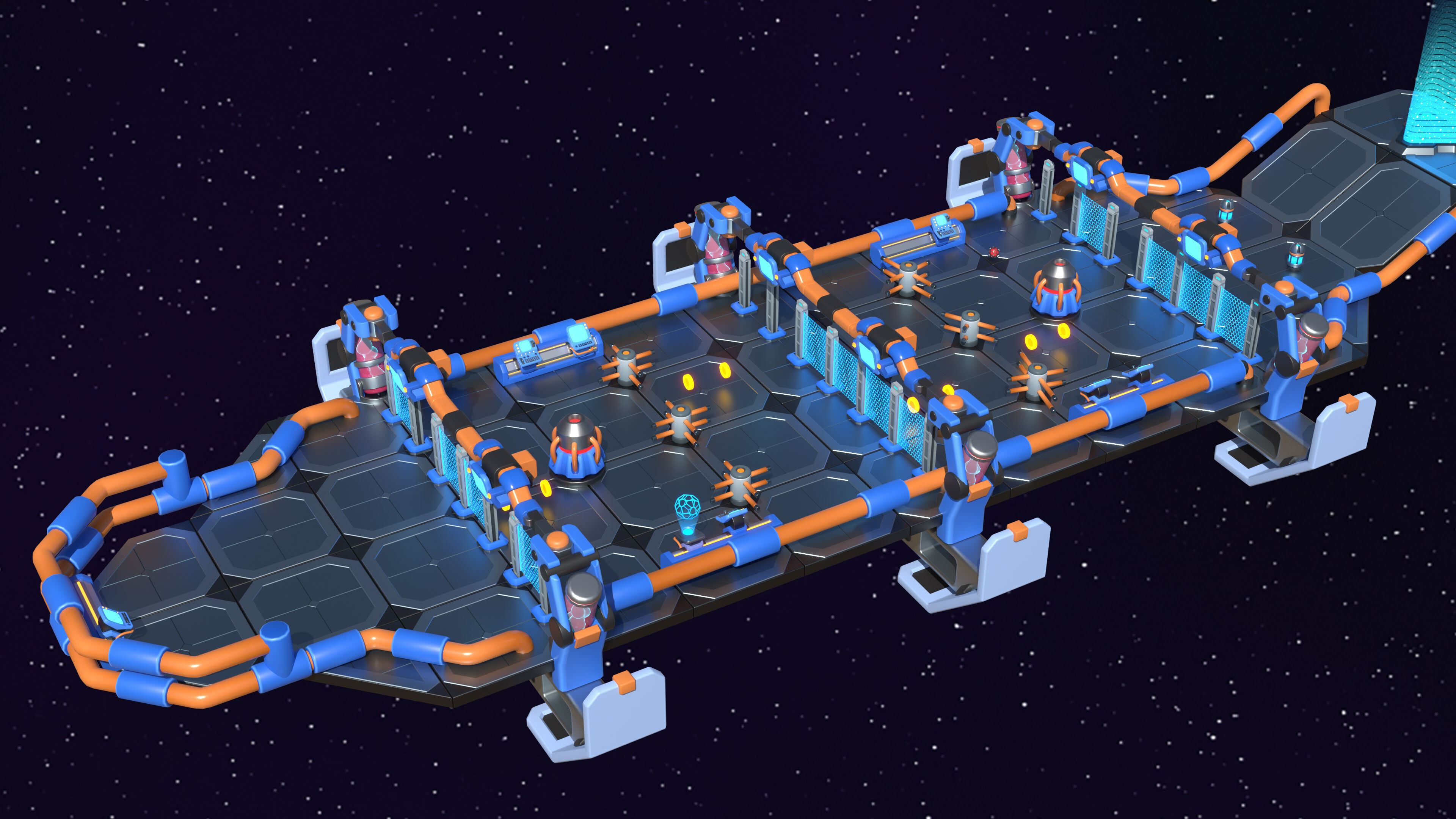Platformer 14 Sci-Fi Low-poly 3D model_13