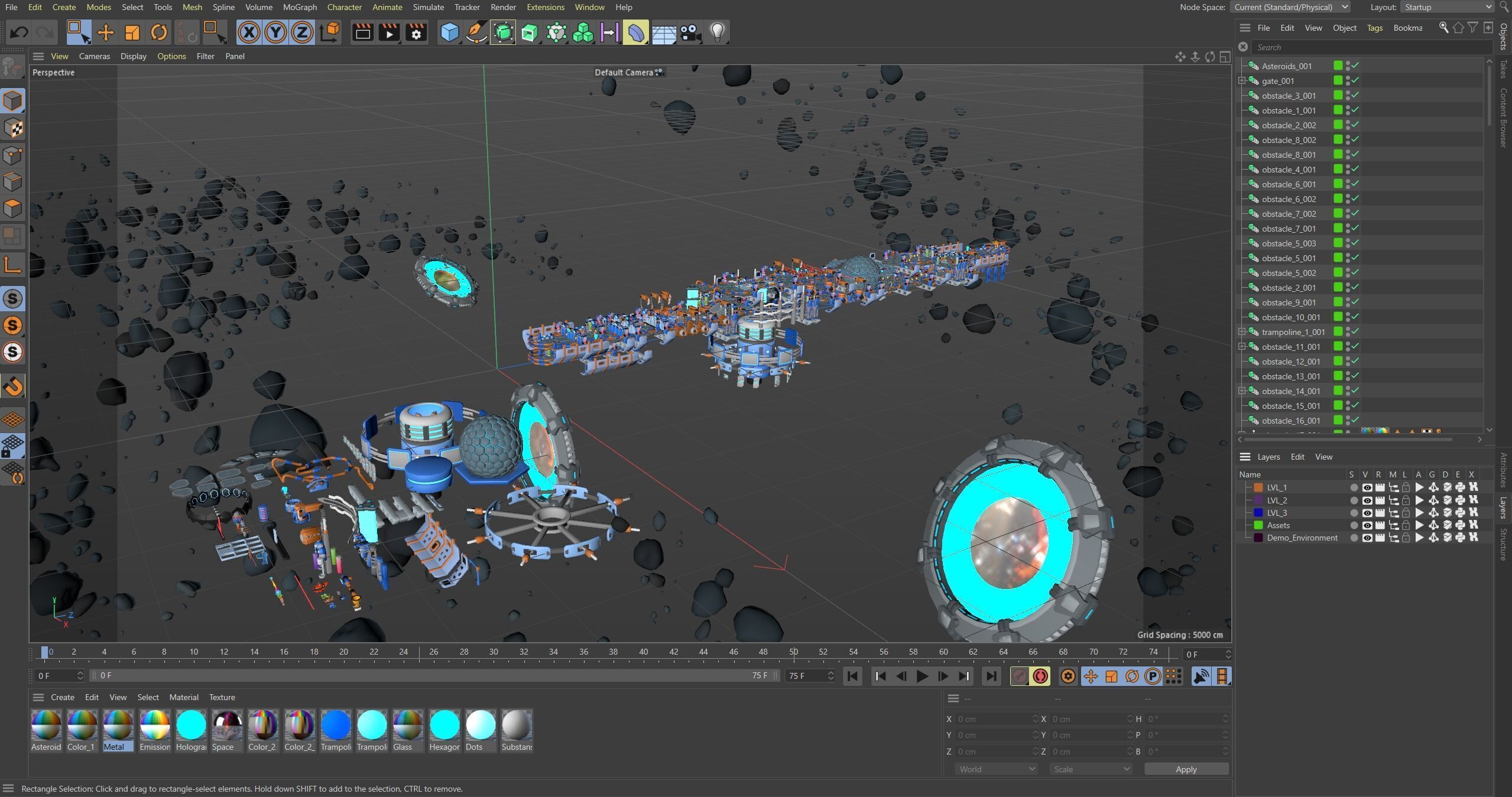 Platformer 14 Sci-Fi Low-poly 3D model_39