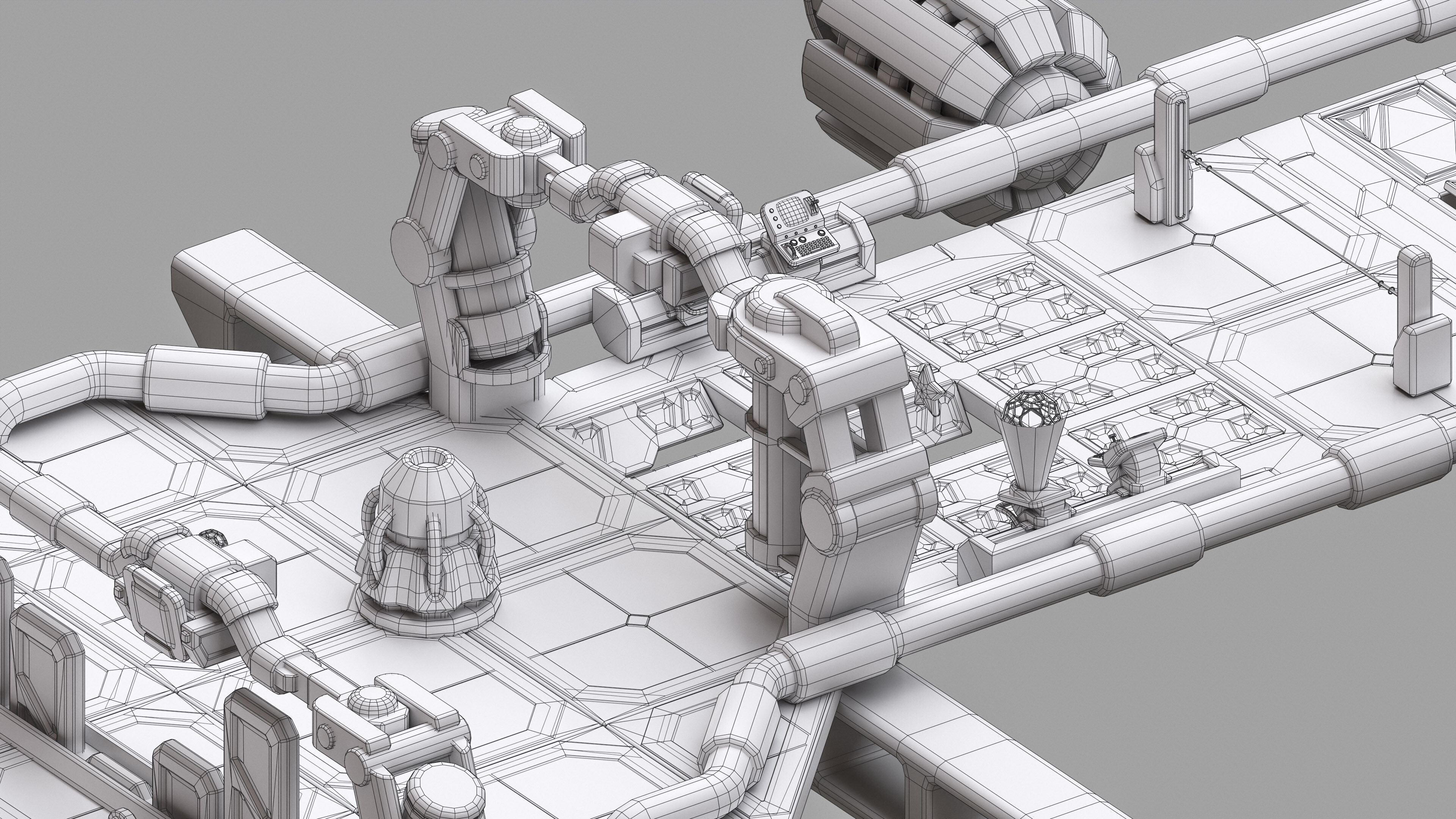 Platformer 14 Sci-Fi Low-poly 3D model_36