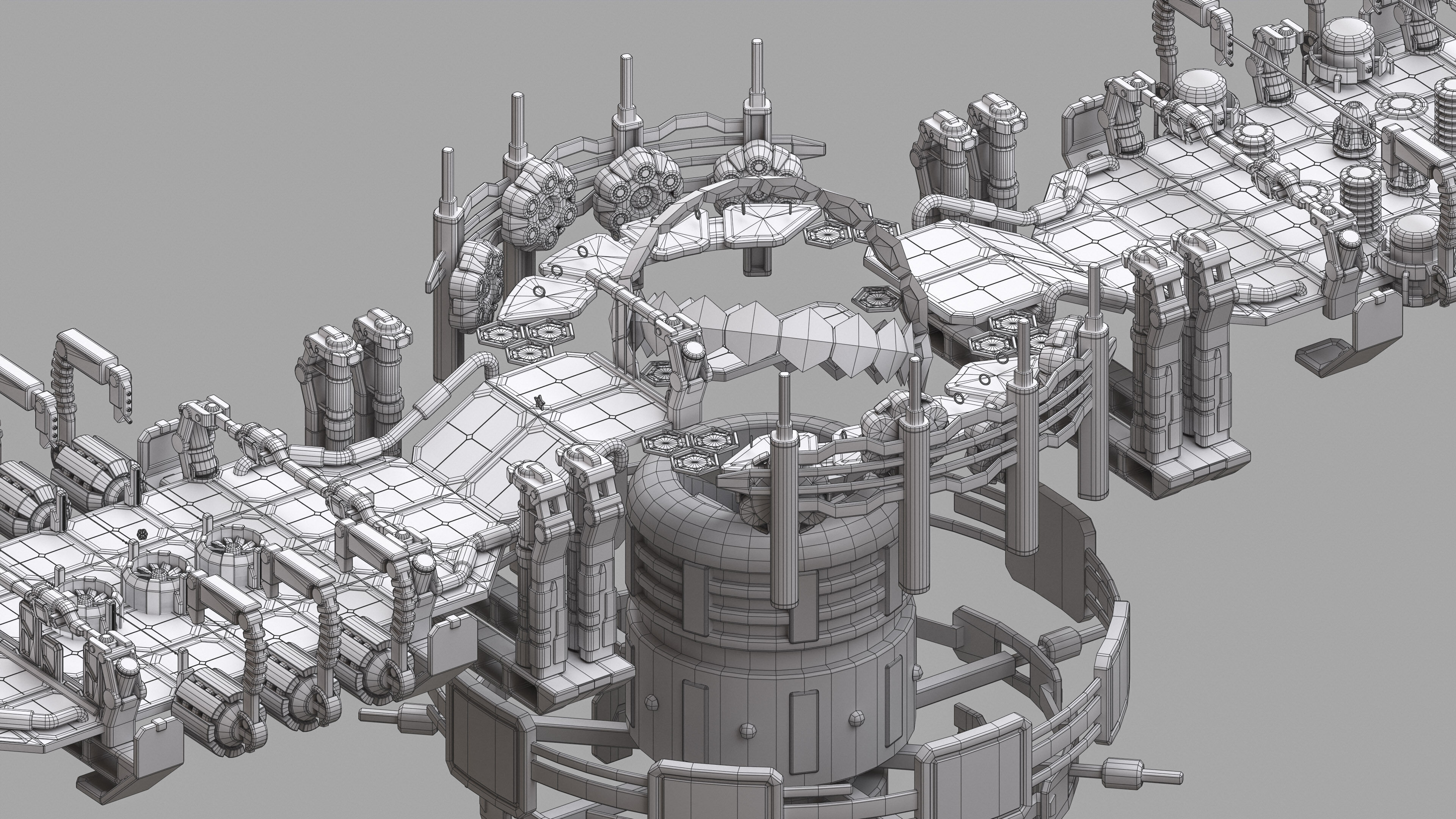 Platformer 14 Sci-Fi Low-poly 3D model_35