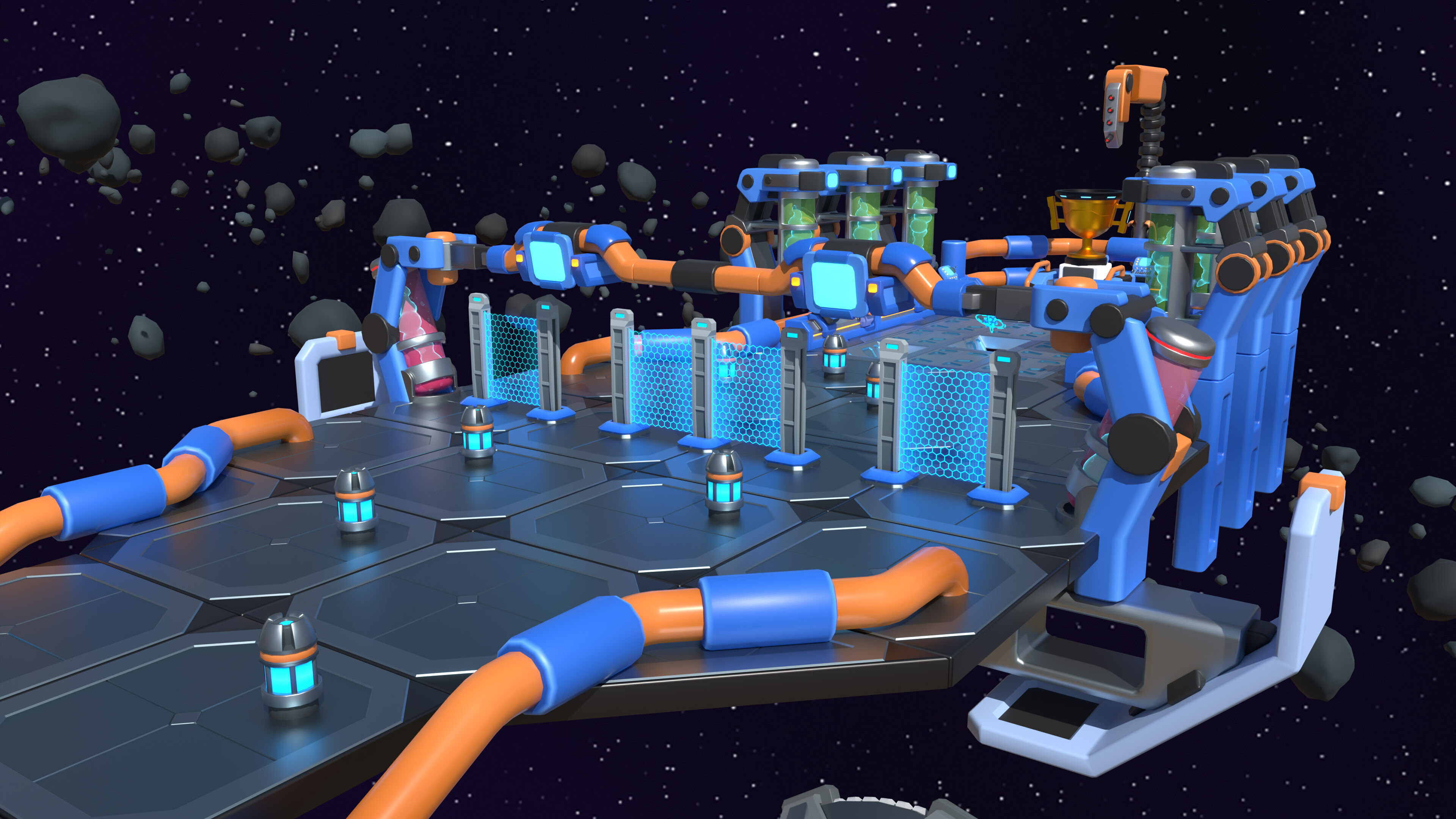 Platformer 14 Sci-Fi Low-poly 3D model_11