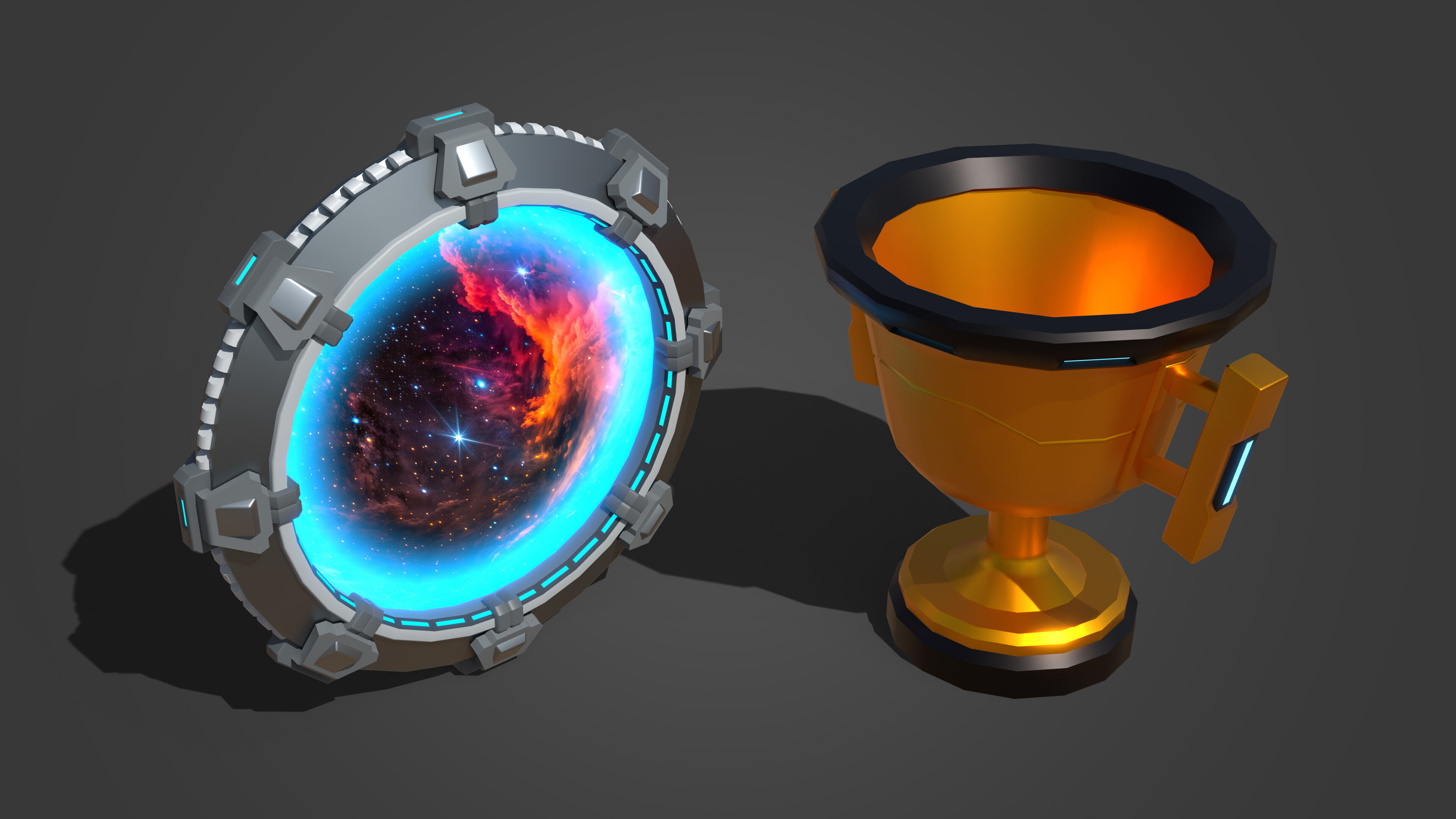 Platformer 14 Sci-Fi Low-poly 3D model_32
