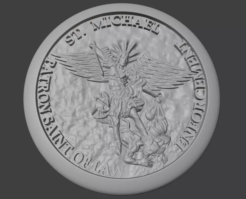 Medalla Dije del Arcangel MIguel 3D print model
