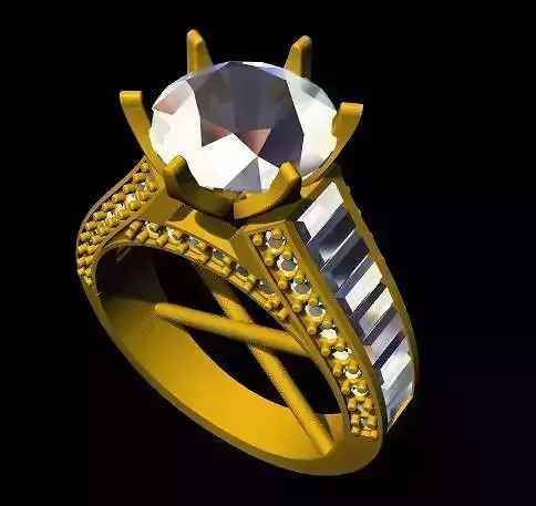 Solitaire Ring 3dm file