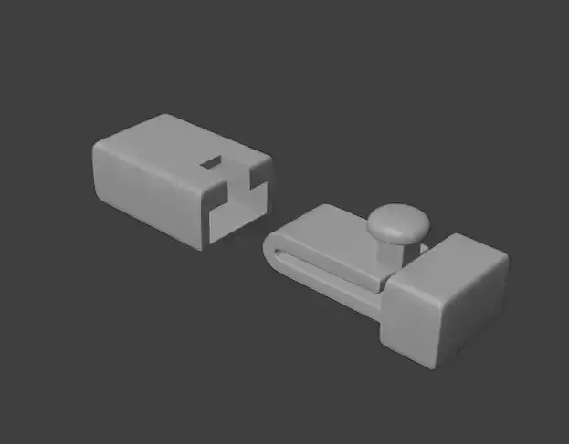 Broche de caja para pulsera o cadena editable  3D print model