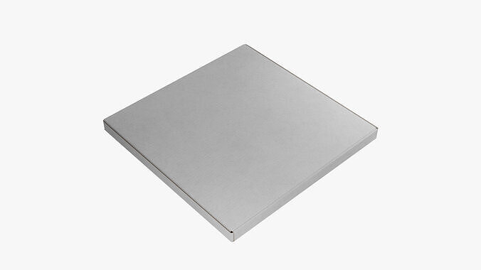 12 inch White Paper Pizza Box 3D model 4