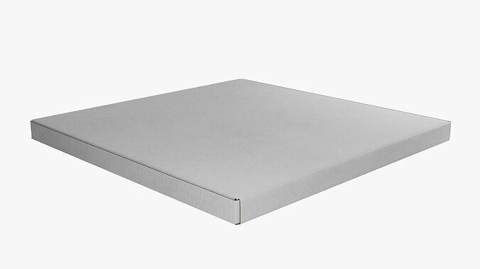 12 inch White Paper Pizza Box 3D model 5