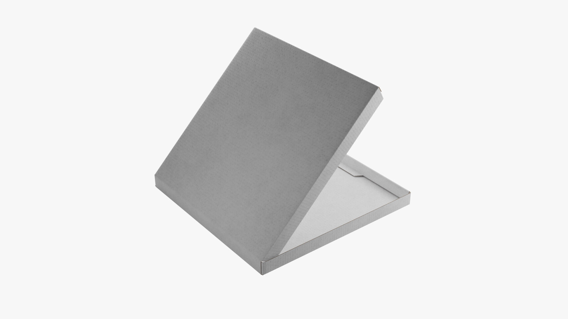 12 inch White Paper Open Pizza Box 3D model_5