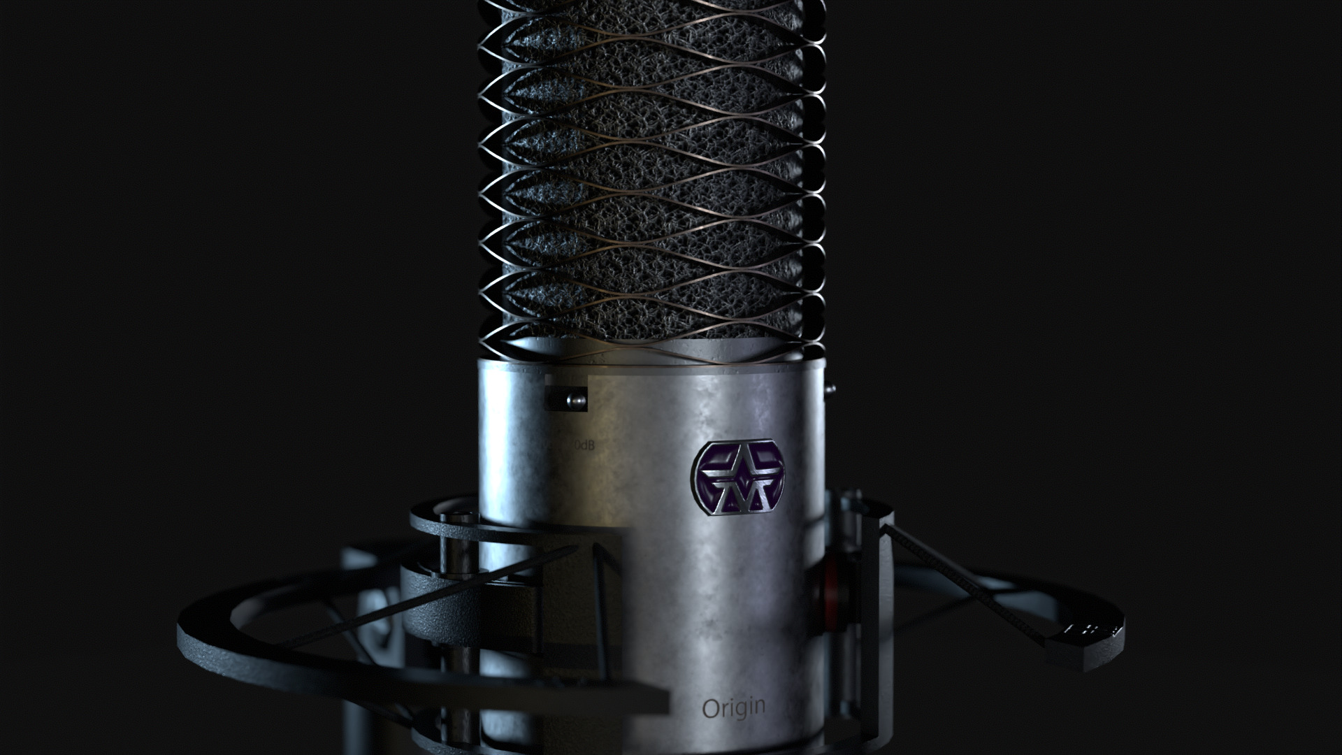 Aston Origin Microphone Low-poly 3D model_2