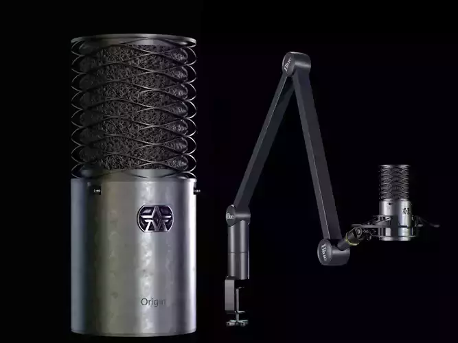Aston Origin Microphone  Low-poly 3D model