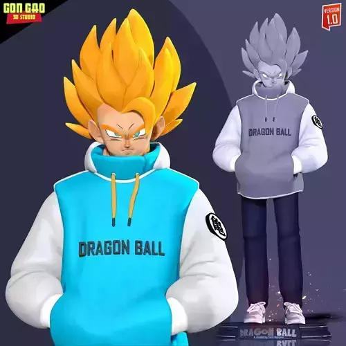 Gogeta Hoodie - Dragon Ball Super 3D print model