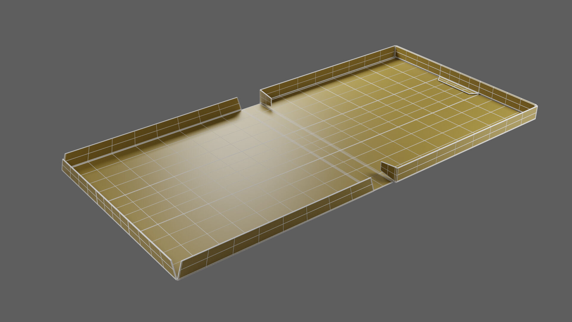 12 inch White Paper Full Open Pizza Box 3D model_18