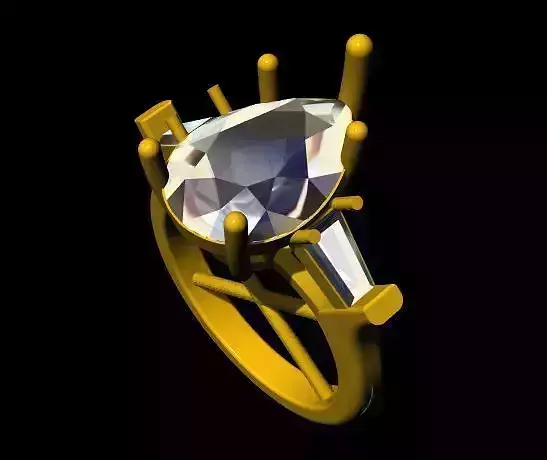 pear stone ring 3dm file