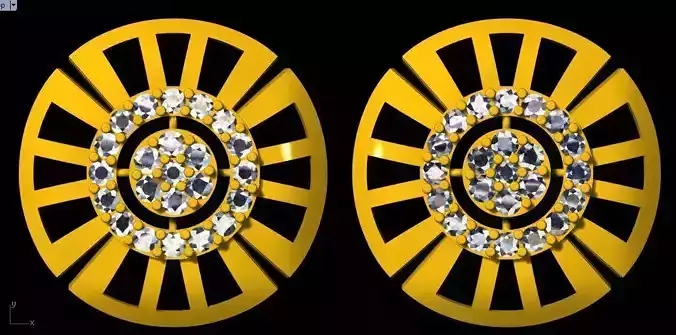 Studs Earrings 3dm file