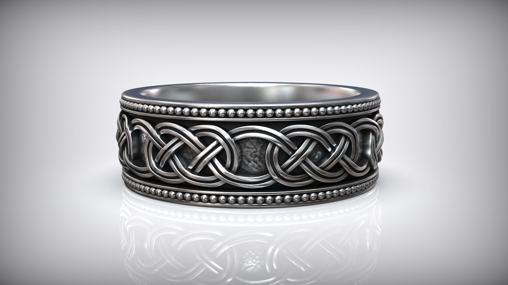 Celtic Traditional Nordic Pattern Viking Band 3D print model_4