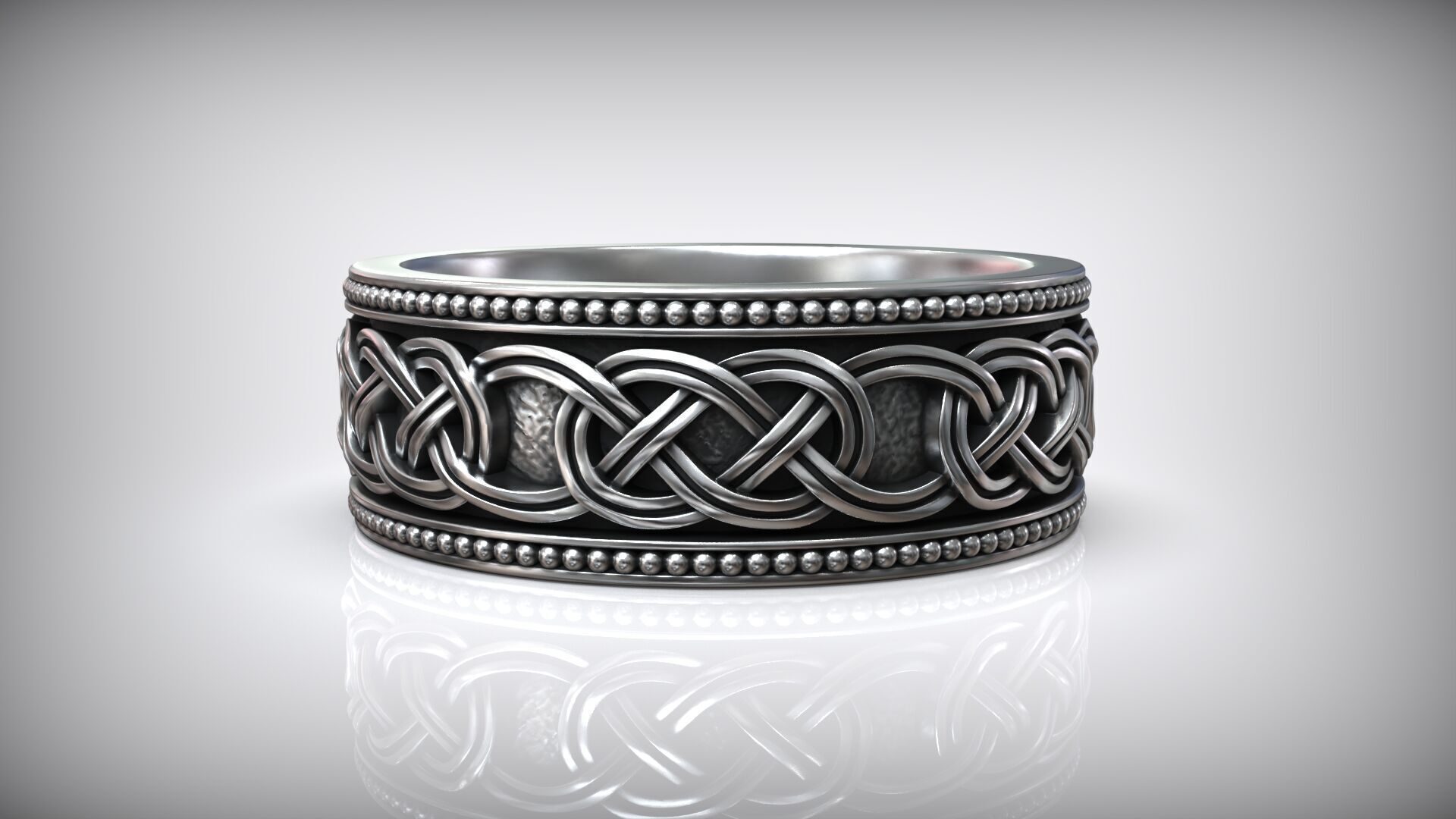 Celtic Traditional Nordic Pattern Viking Band 3D print model_3