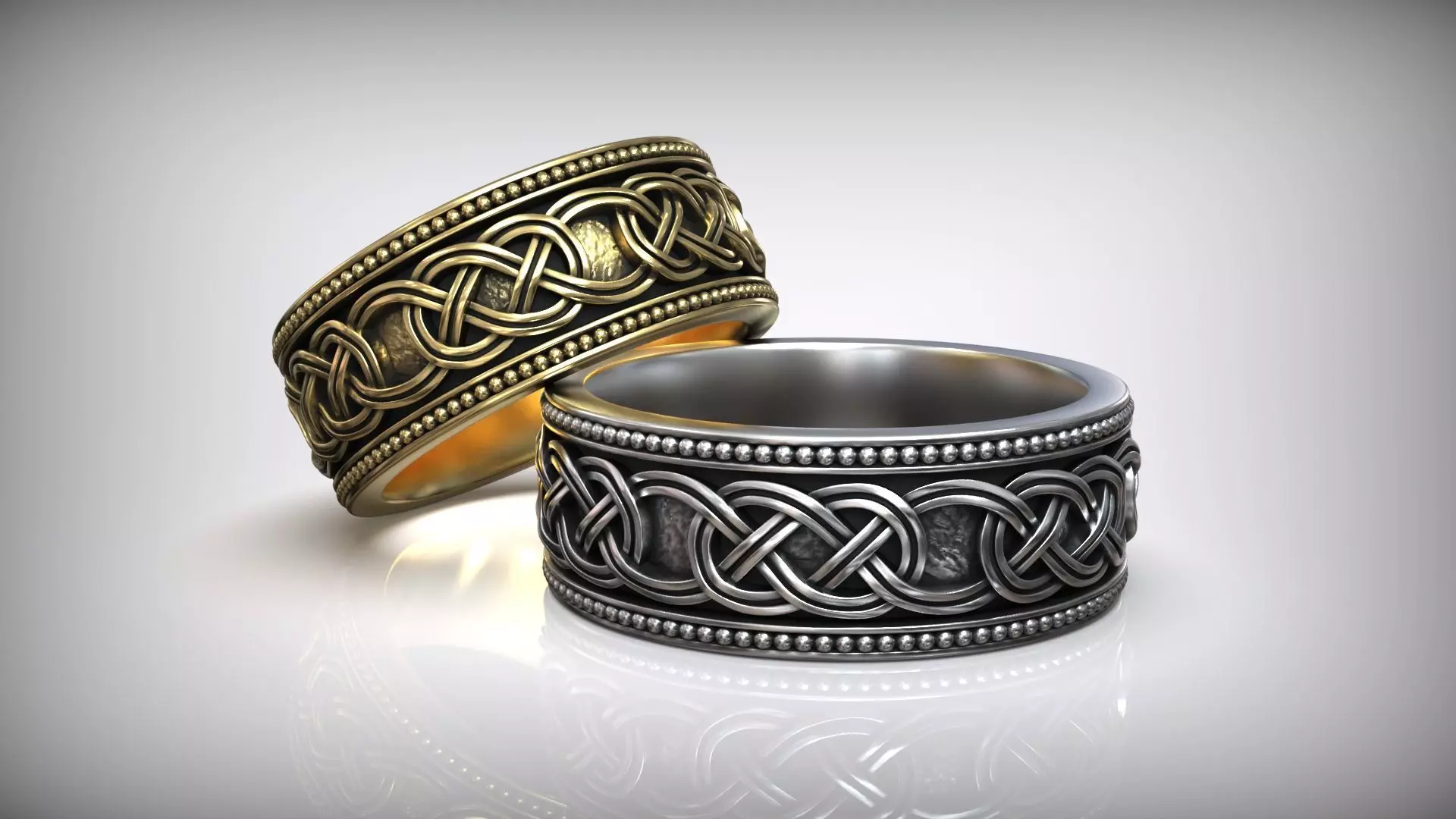 Celtic Traditional Nordic Pattern Viking Band 3D print model_0