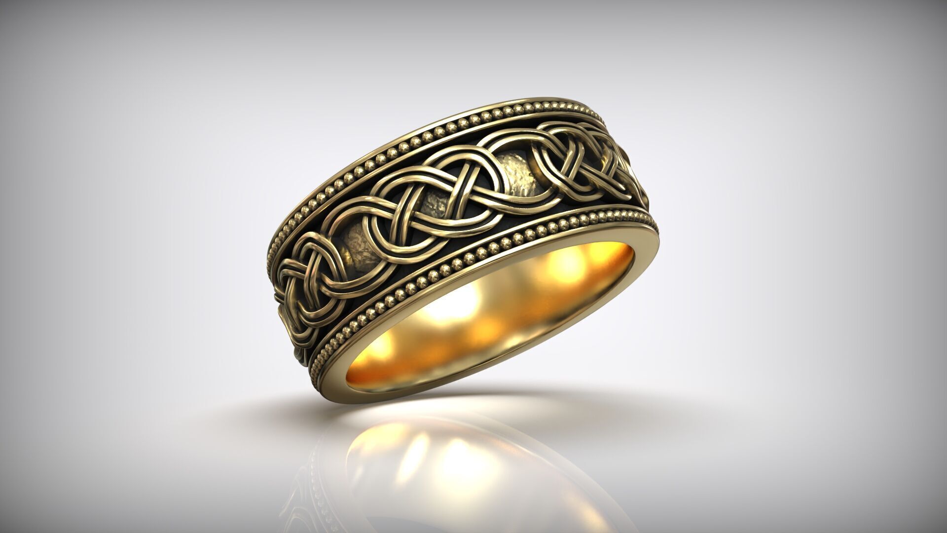 Celtic Traditional Nordic Pattern Viking Band 3D print model_1