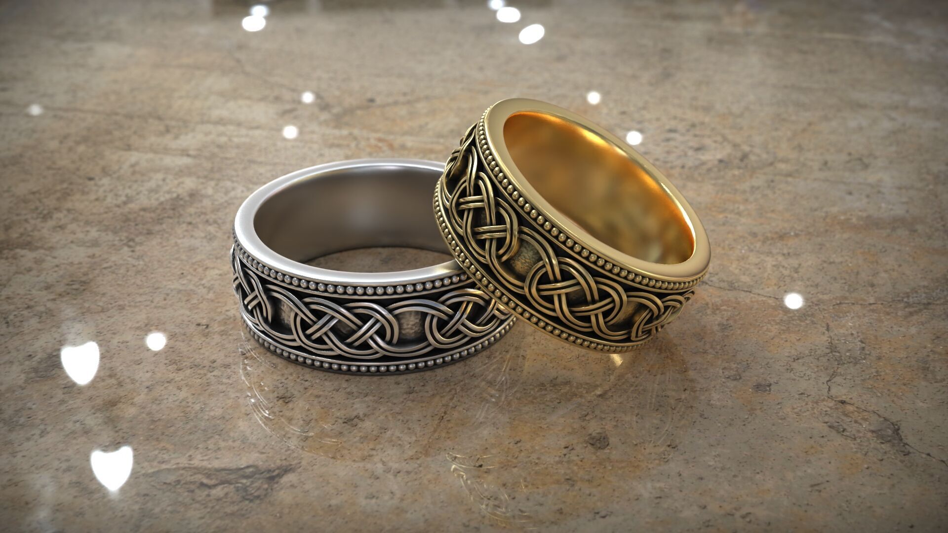 Celtic Traditional Nordic Pattern Viking Band 3D print model_5