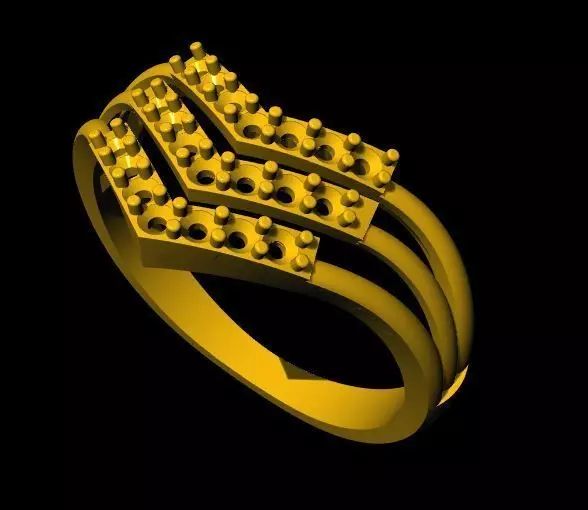 Daimond Ring 3dm file 3D print model_0