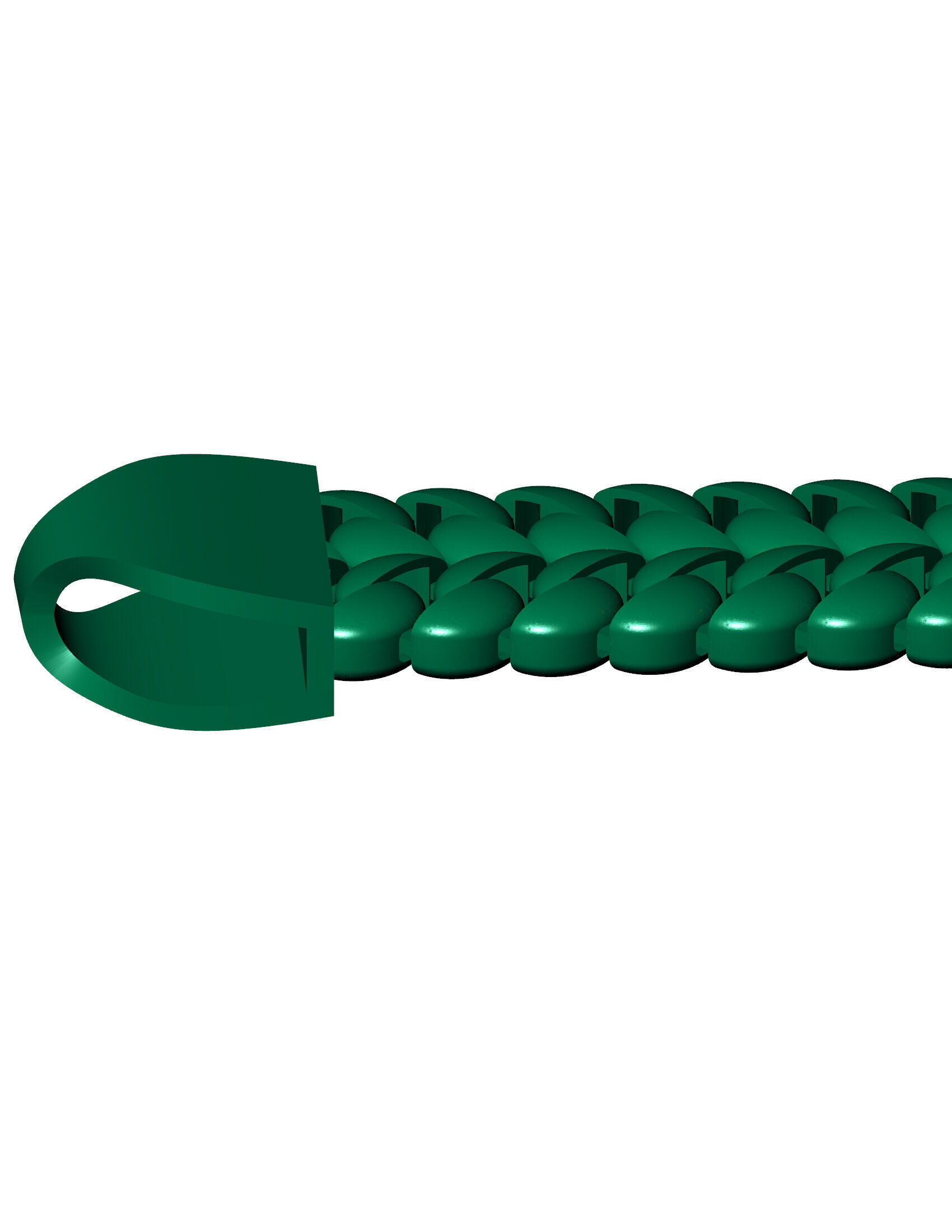 13 MM Top Sold Strick Miami Cuban Bracelet Directly Castable 3D print model_2