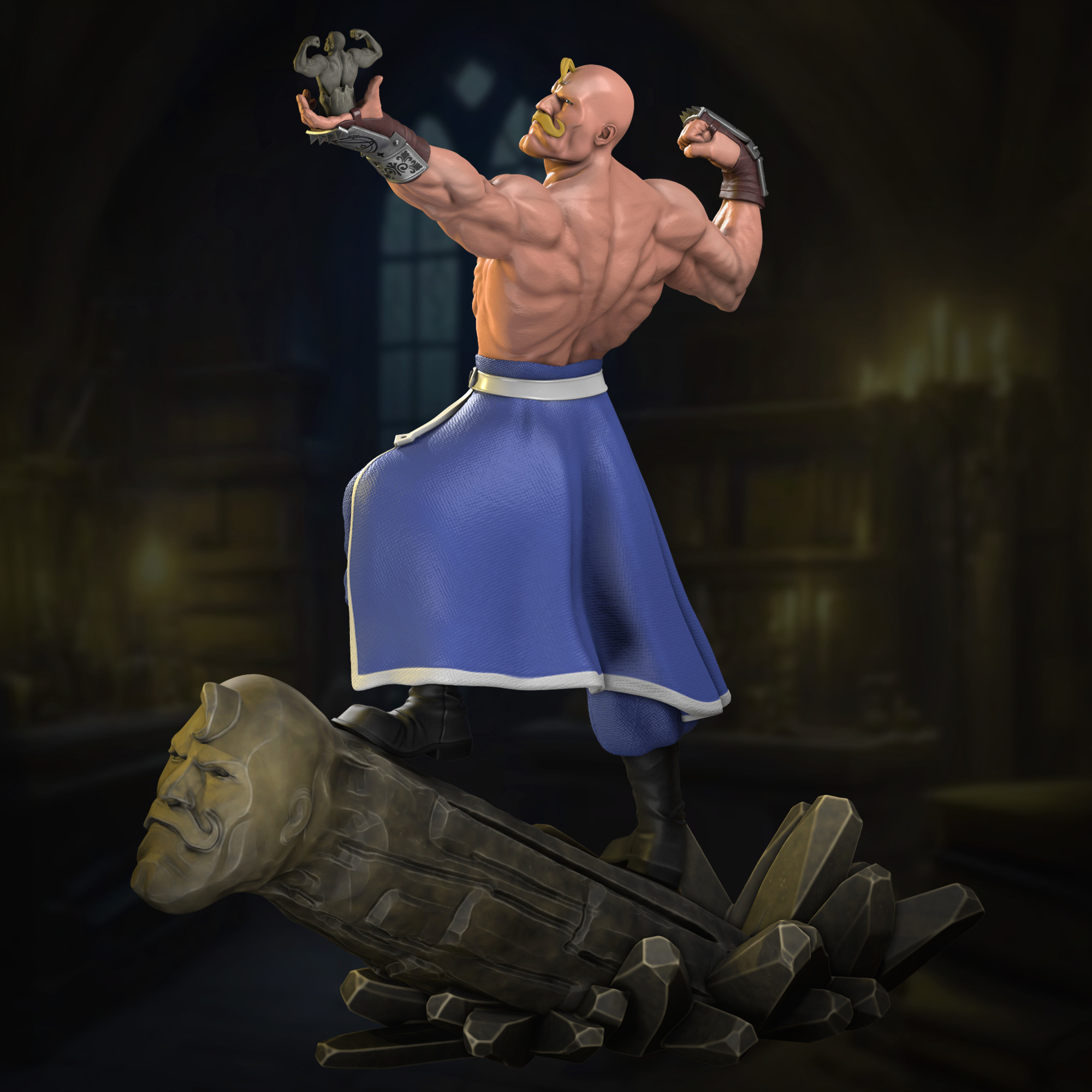 Fullmetal Alchemist Major Armstrong 3D print model_2