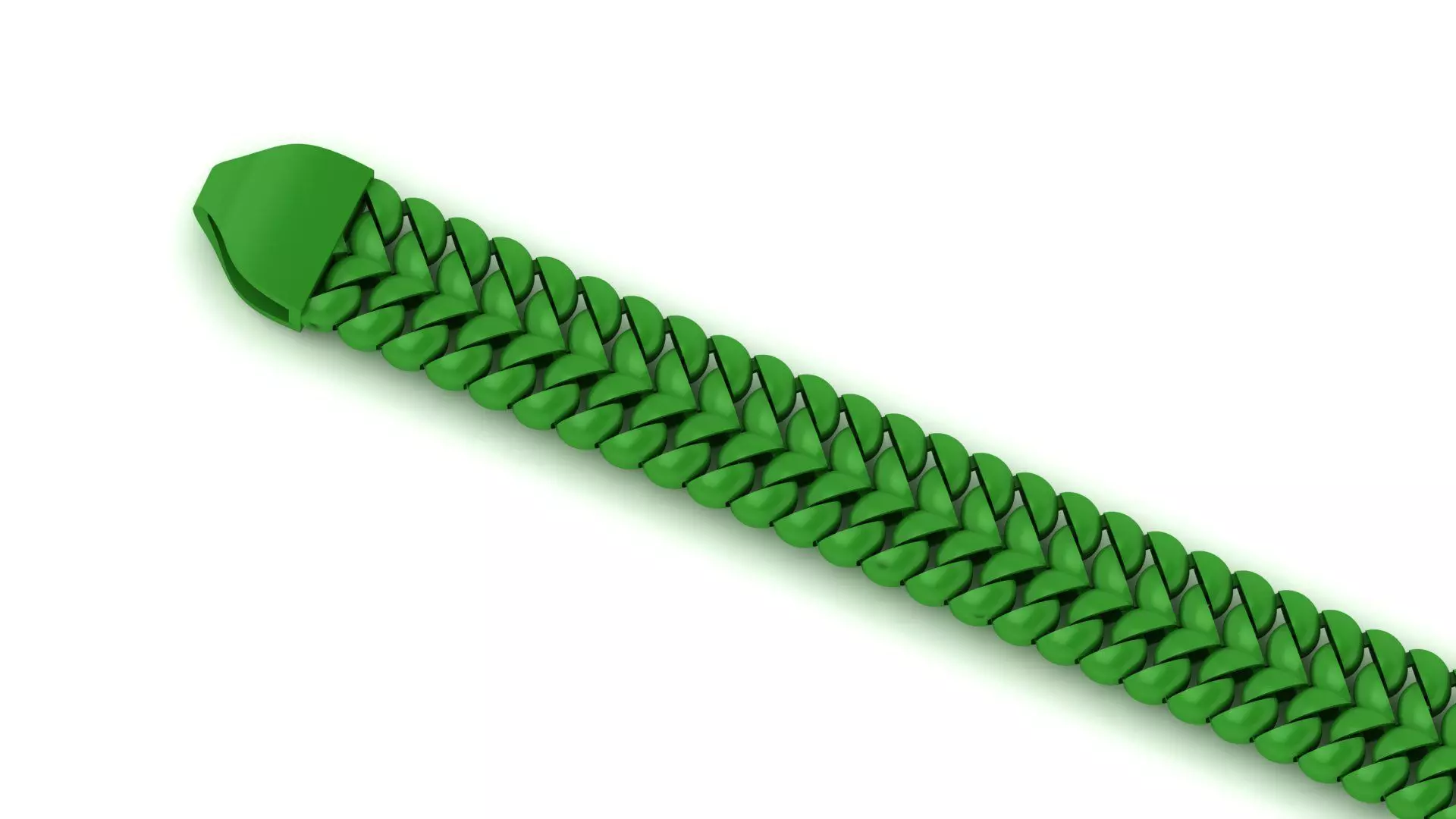 14 MM Top Sold Strick Miami Cuban Bracelet Directly Castable  3D print model_0