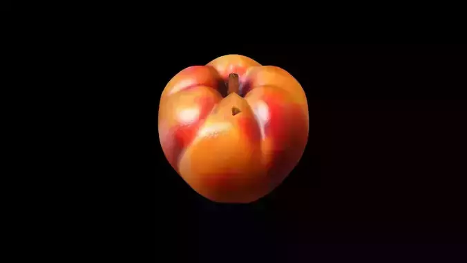 3d Render Nectarines Are  Juicy Fruits