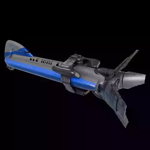 colony spaceship 3D model