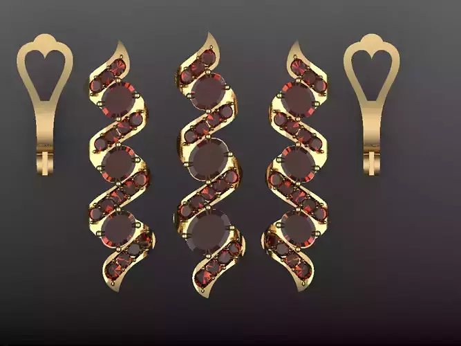 spiro necklace and earring set