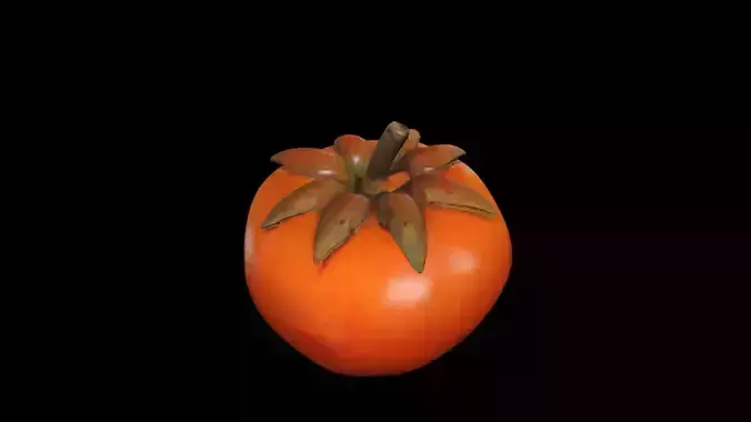 3d Render Delicious Fresh Persimmon Fruit
