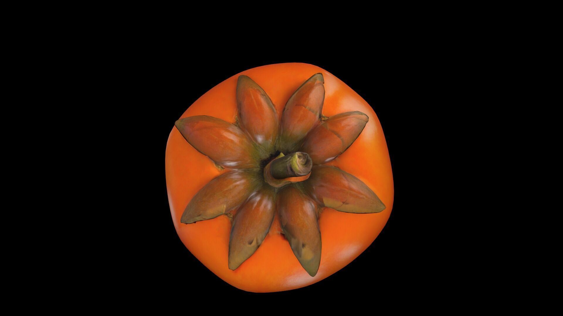 3d Render Delicious Fresh Persimmon Fruit 3D model_2