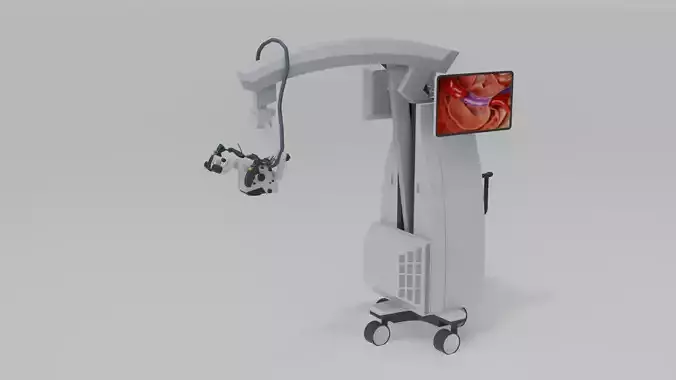 Hospital Equipment ZEISS KINEVO 900 surgical microscope Low-poly 3D model