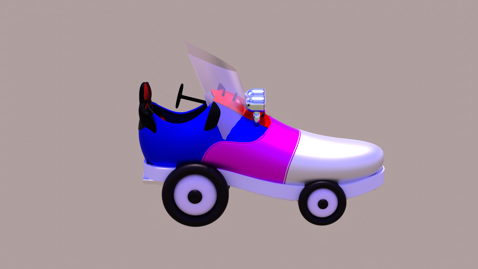 Car Inspired Shoe Design 3D model Low-poly 3D model_2