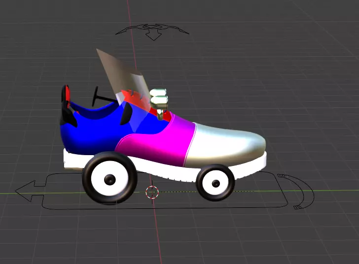 Car Inspired Shoe Design 3D model Low-poly 3D model_0