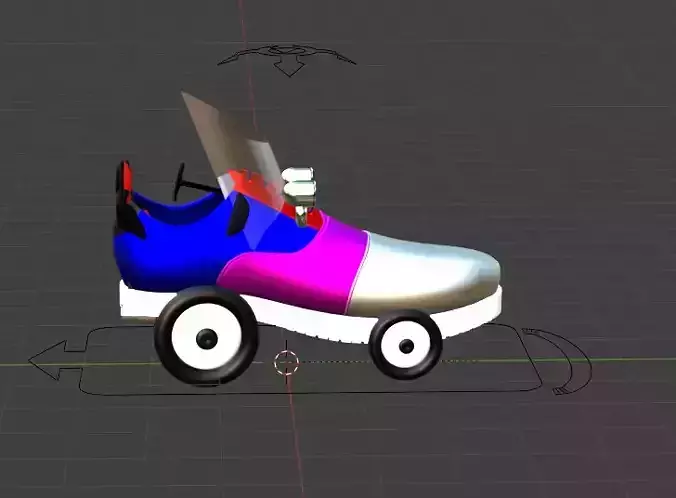 Car Inspired Shoe Design 3D model Low-poly 3D model