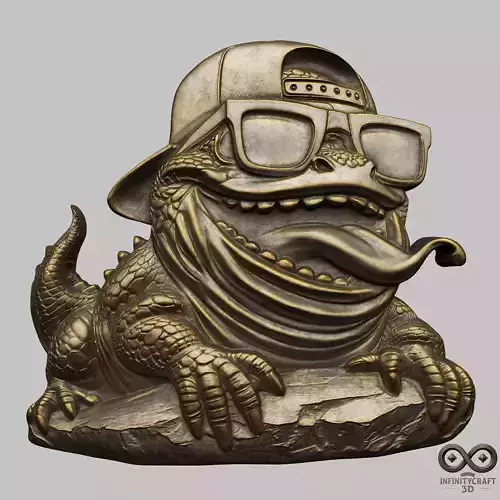 Funky Lizard Relief STL File For 3D print model