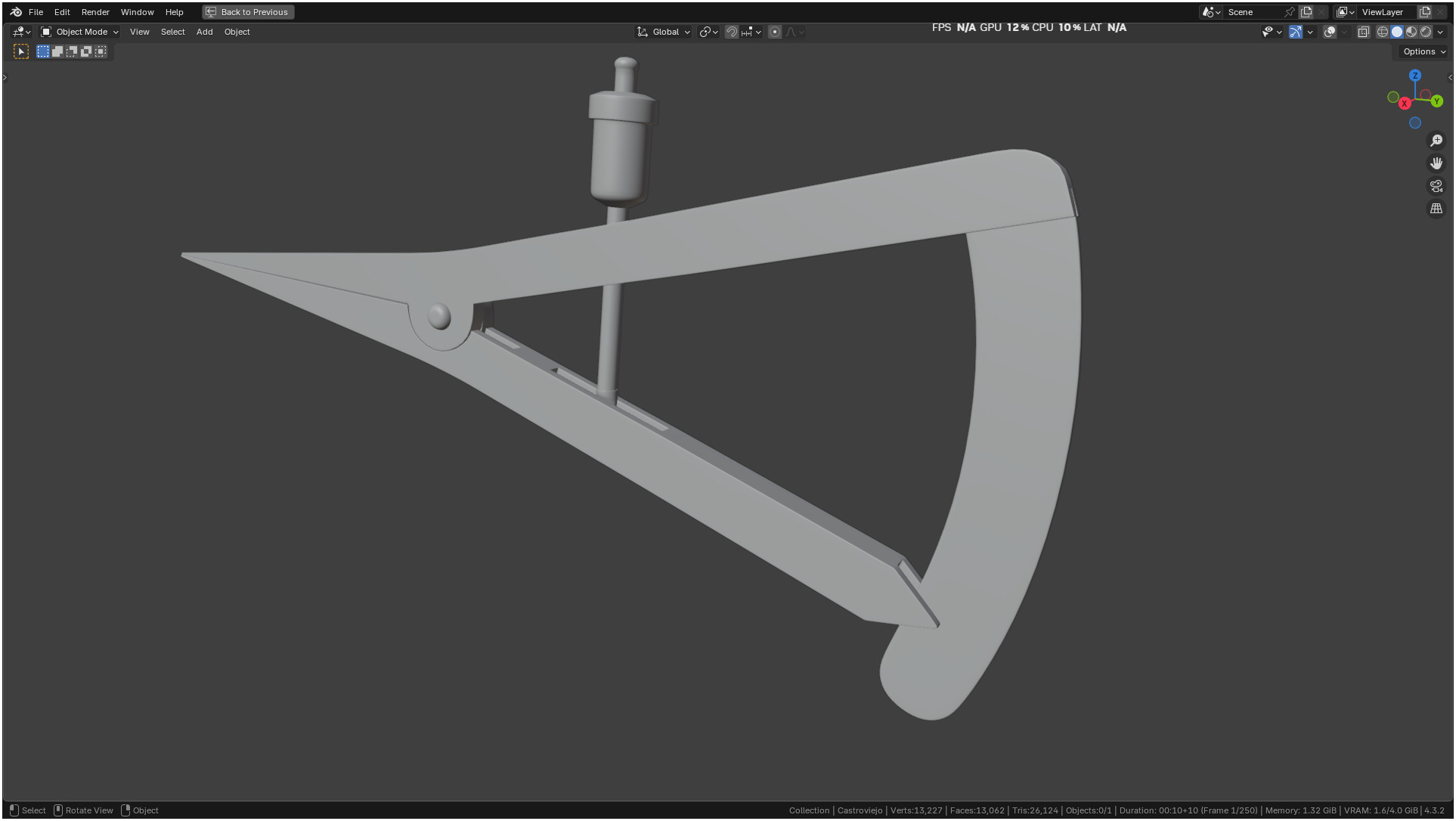 Castroviejo Caliper 3D model_3