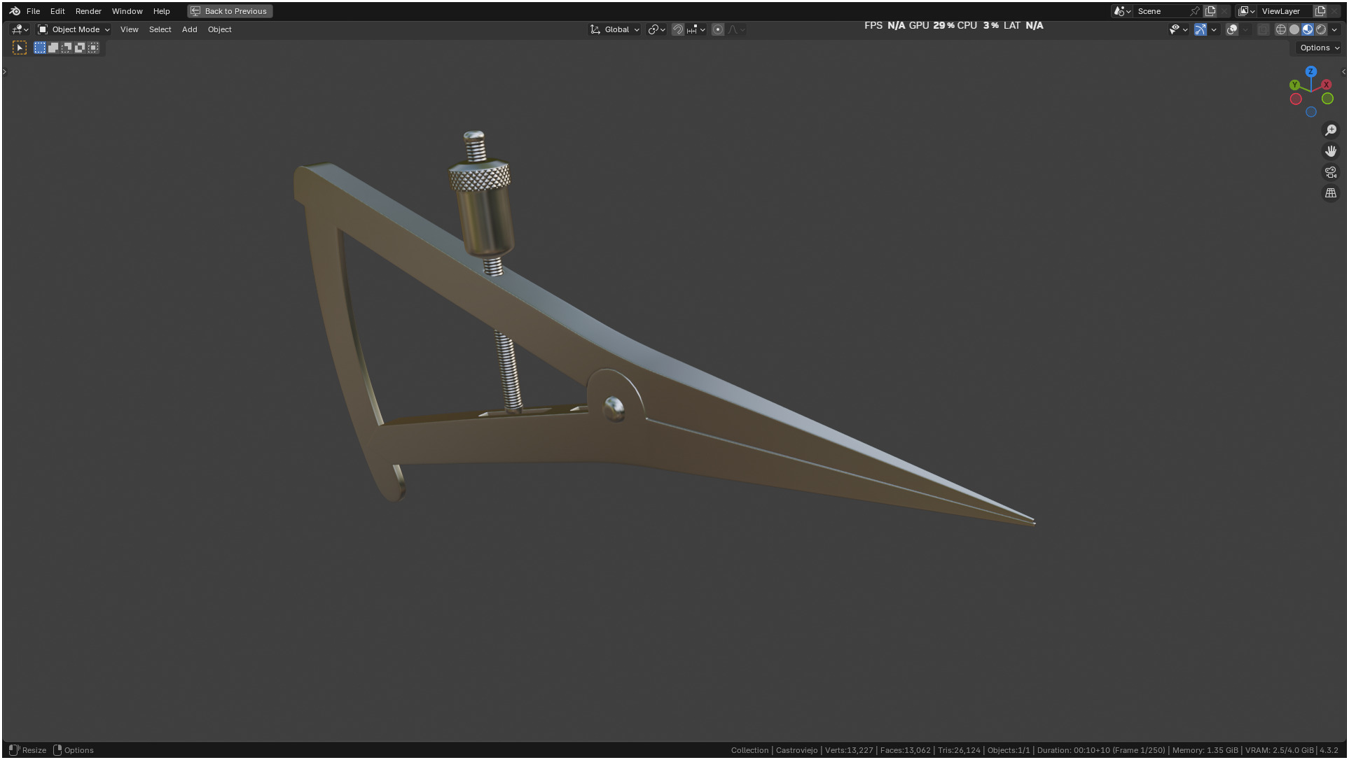 Castroviejo Caliper 3D model_12