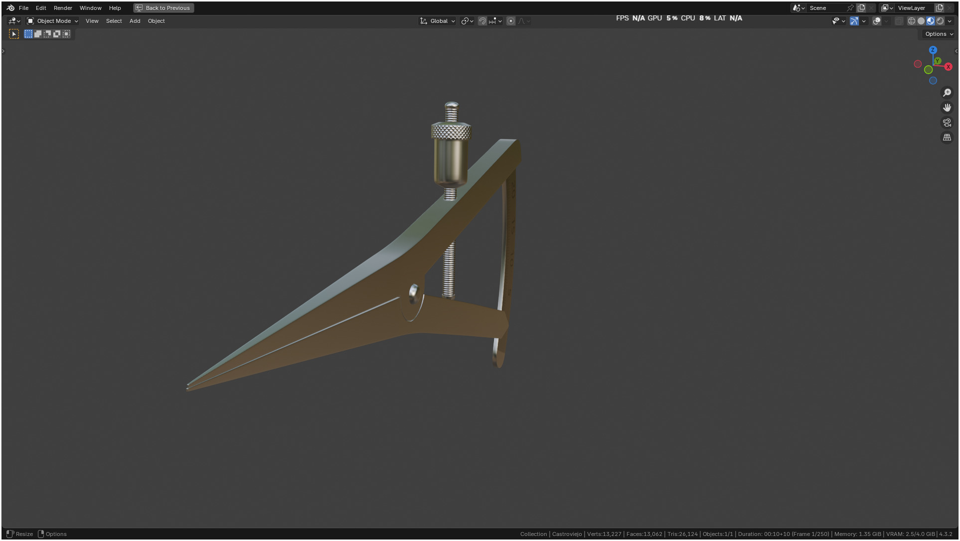 Castroviejo Caliper 3D model_13