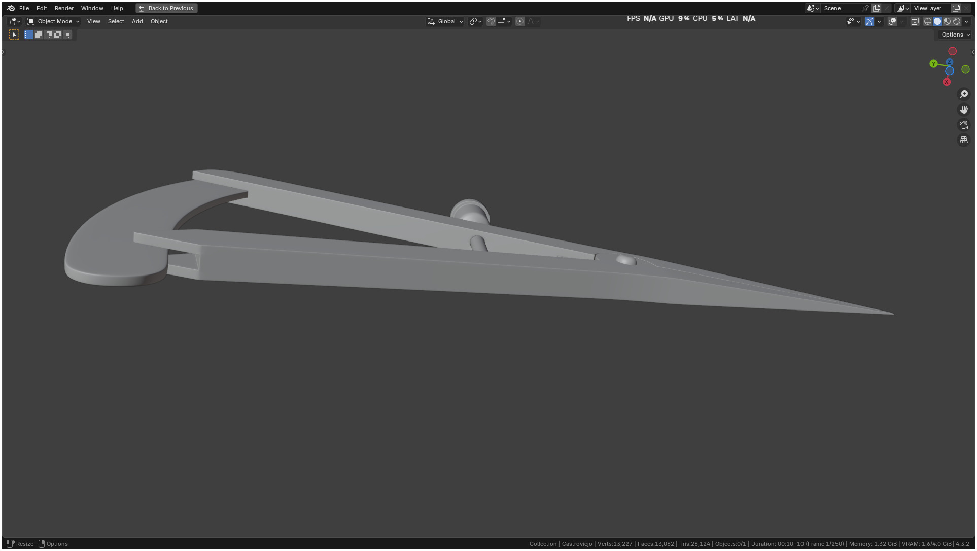 Castroviejo Caliper 3D model_6