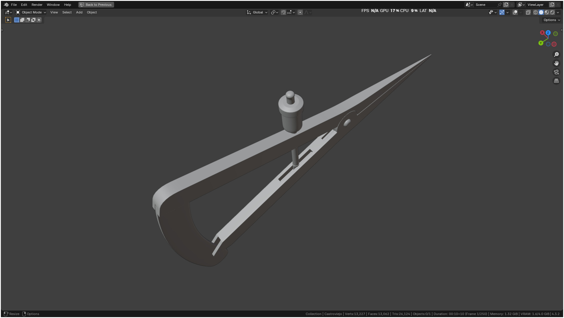 Castroviejo Caliper 3D model_5