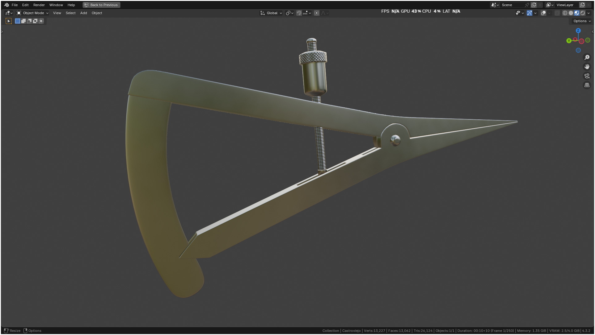 Castroviejo Caliper 3D model_11