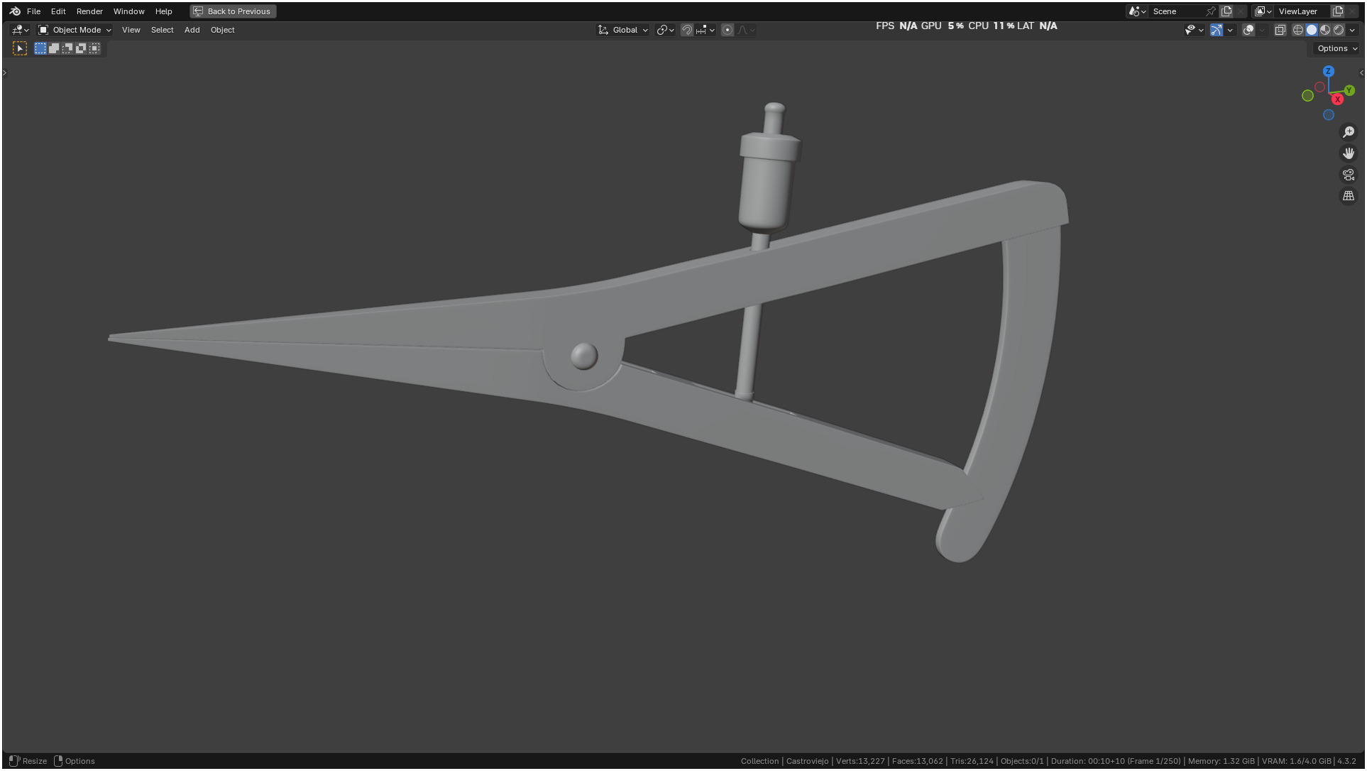 Castroviejo Caliper 3D model_8